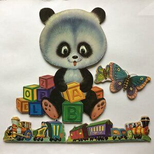 Panda and Toys Nursery Decor Wall Decor Kiddie Products Inc 1972